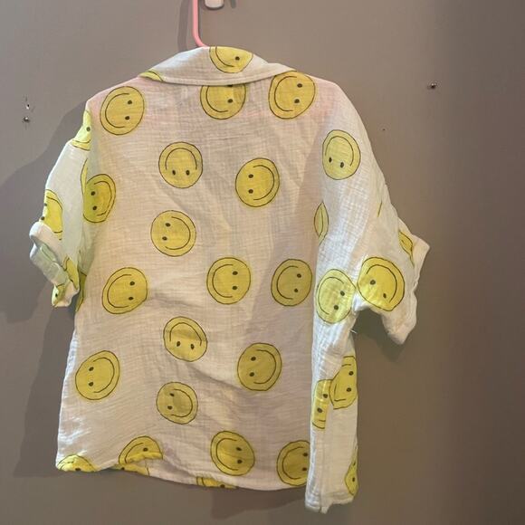 Grayson threads smiley button up shirt kids large - Picture 3 of 3